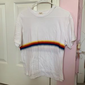 white boxy tee